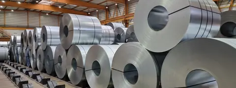 Stahlcoils in einem Metallwerk