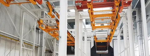 Schwerlastanwendung in einer Sonderfertigung