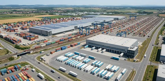 Standbild aus dem Anlagenfilm zur Container-Logistik