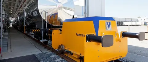 Normalspurschubwagen einer stationären Rangieranlage
